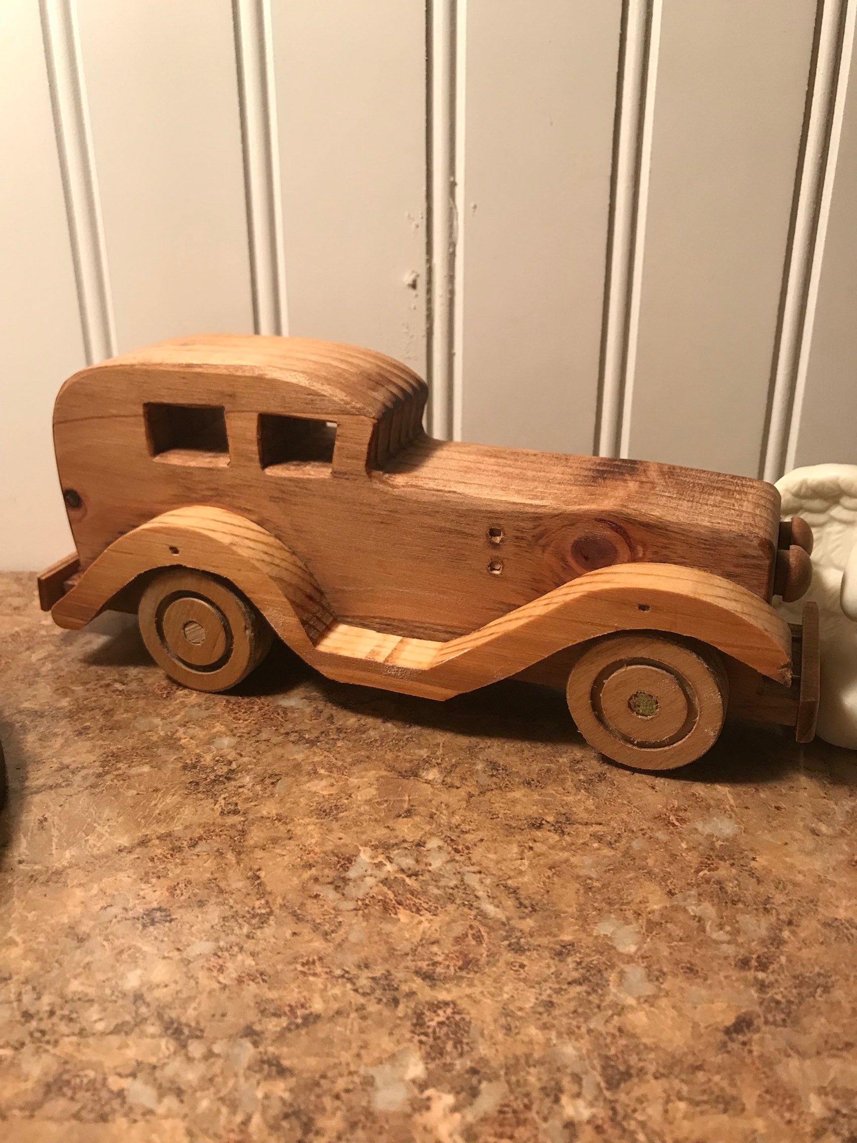 Vintage wood toy cars