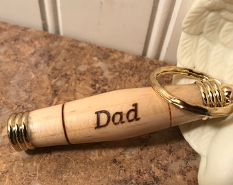 Engraved toothpick holder keychain