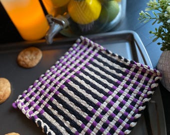 2 Large 8x8 Pot Holders with a Purpose of going to College, potholder, for handling hot dishes and pans