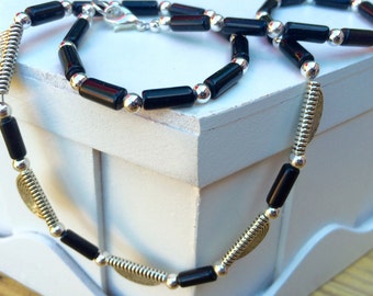 Black Agate Casual Necklace