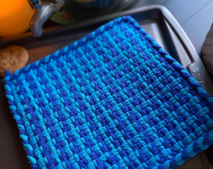 TWO 8" Pot Holder with a Purpose of going to College, potholder, for handling hot dishes and pans