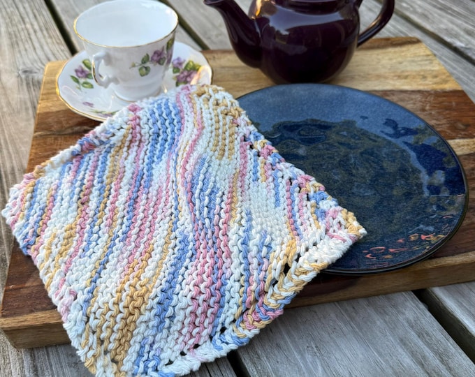 SET OF Four (4): Dishcloth, 100% Cotton Washcloth, Hostess Gift, Teacher Gift, Under 20 Dollars