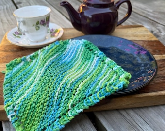 set of Four (4) - 100% Cotton Washcloth, Hostess Gift, Teacher Gift, under 5 dollars each