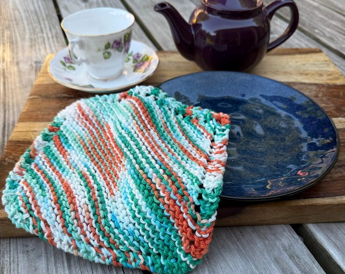 SET OF Four (4): Dishcloth, 100% Cotton Washcloth, Hostess Gift, Teacher Gift, Under 20 Dollars