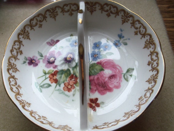 CROWN STAFFORSHIRE Vintage Divided Ring Dish, han… - image 6