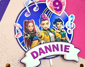 Kpop Demon Hunter 3D Cake Topper | Custom Name and Age | Anime Style Birthday Decor KPOP | KPOP Demon Hunters  #kpopdemonhunte