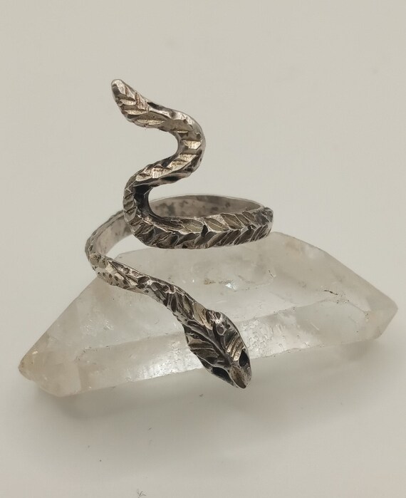 Sterling Silver Slithering Serpent Ring, Snake Ri… - image 4