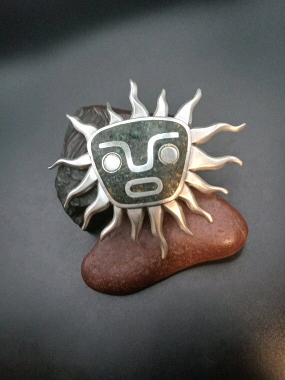 Vintage, Taxco, Sunface Pendant by Miguel Melendez