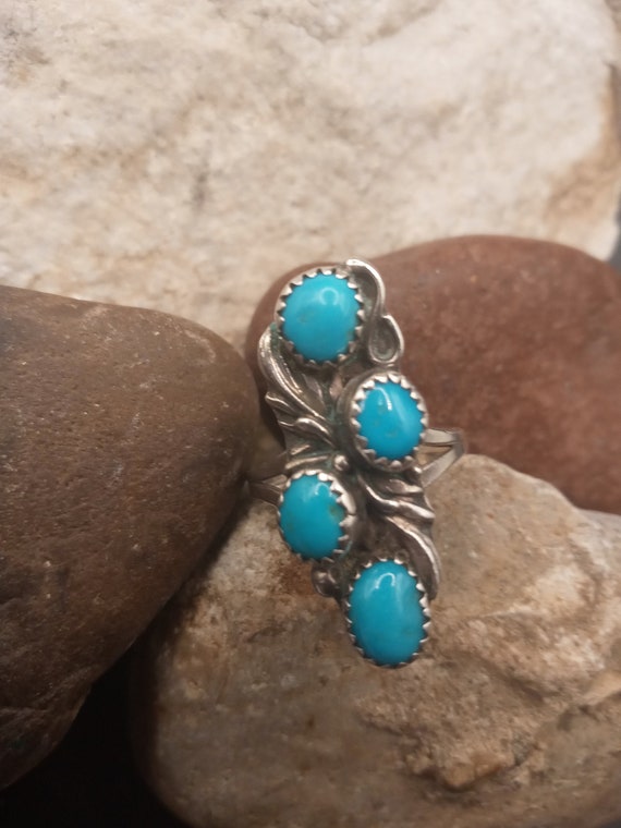 Sterling Silver Turquoise Native American Southwe… - image 1