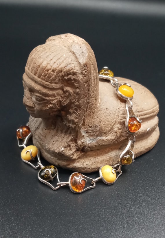 Natural Baltic Green Amber and .925 SS Pendant -31x26mm - 1