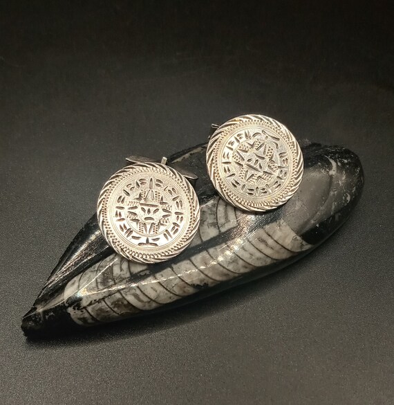 Boutons De Manchette Vintage - Visage étrange Huecho En Mexico - Occasion Bon état