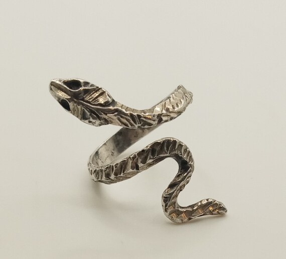 Sterling Silver Slithering Serpent Ring, Snake Ri… - image 6