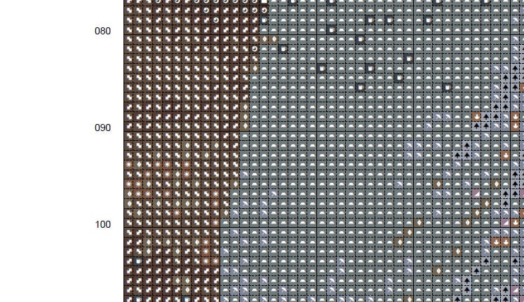 Goose Graph Pattern White Goose - Photorealistic Graph - Original Cross Stitch Pattern ...