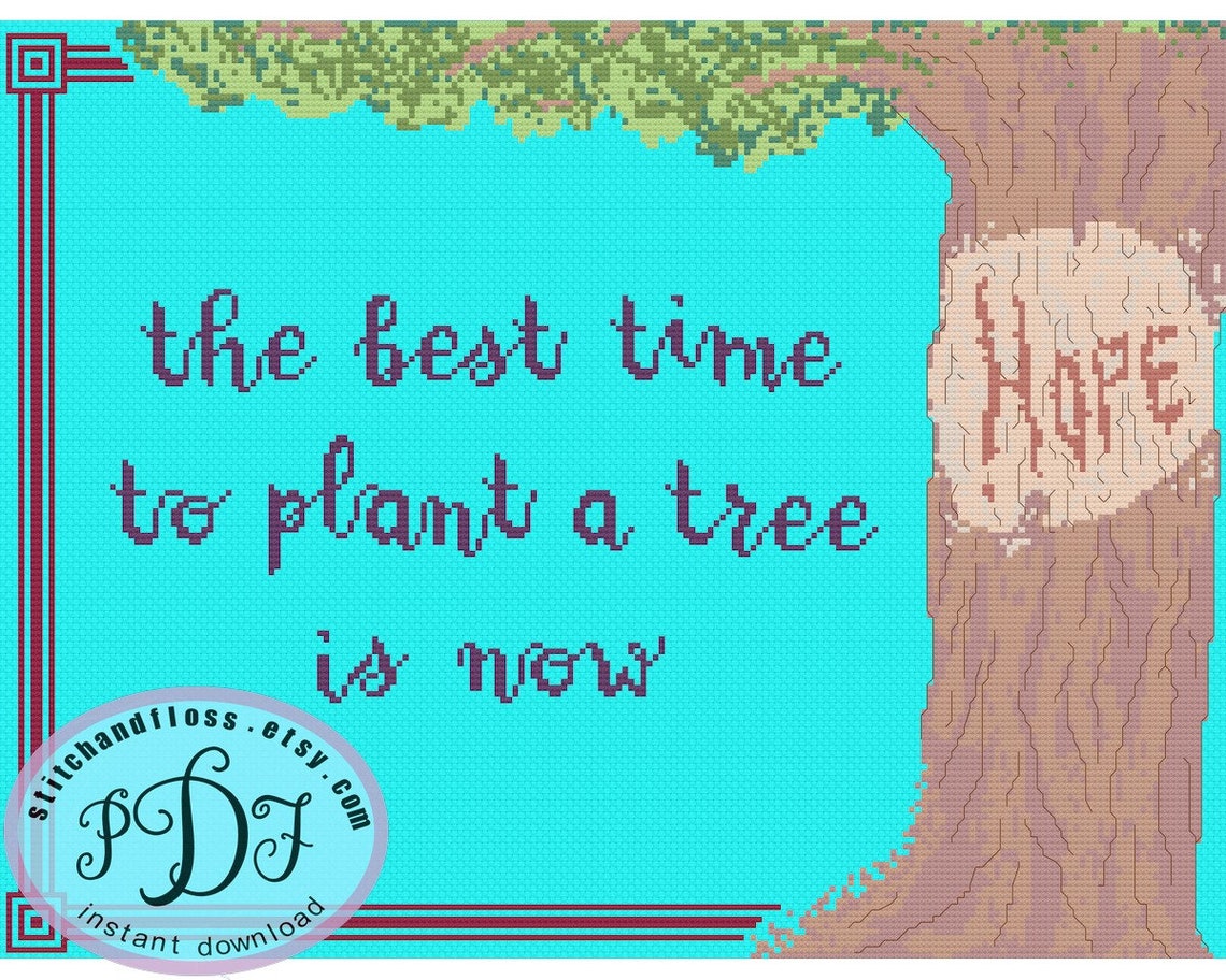 The Best Time to Plant a Tree is Now Hope Tree Border Etsy