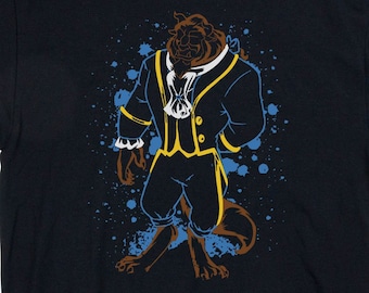 Prince Beast Ink Effect Disney Inspired Unisex Adults /& Kids Gift T-Shirt