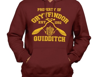 Property Of Gryffindor Quidditch Team Hooded SweatShirt Jumper Harry Potter Hogwarts Support Retail Quality