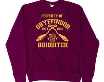 Property Of Gryffindor Quidditch Team SweatShirt Jumper Harry Potter Hogwarts Support Retail Quality