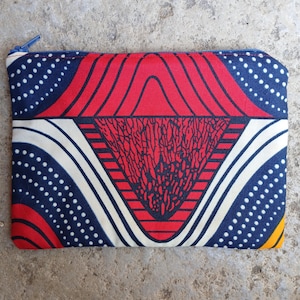 Pochette en wax rouge
