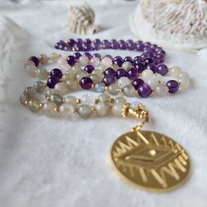 Divine Mystic Mala Necklace | Protection Mala Necklace | Mala Beads | 108 Beads | Prayer Beads | Yoga and Meditation
