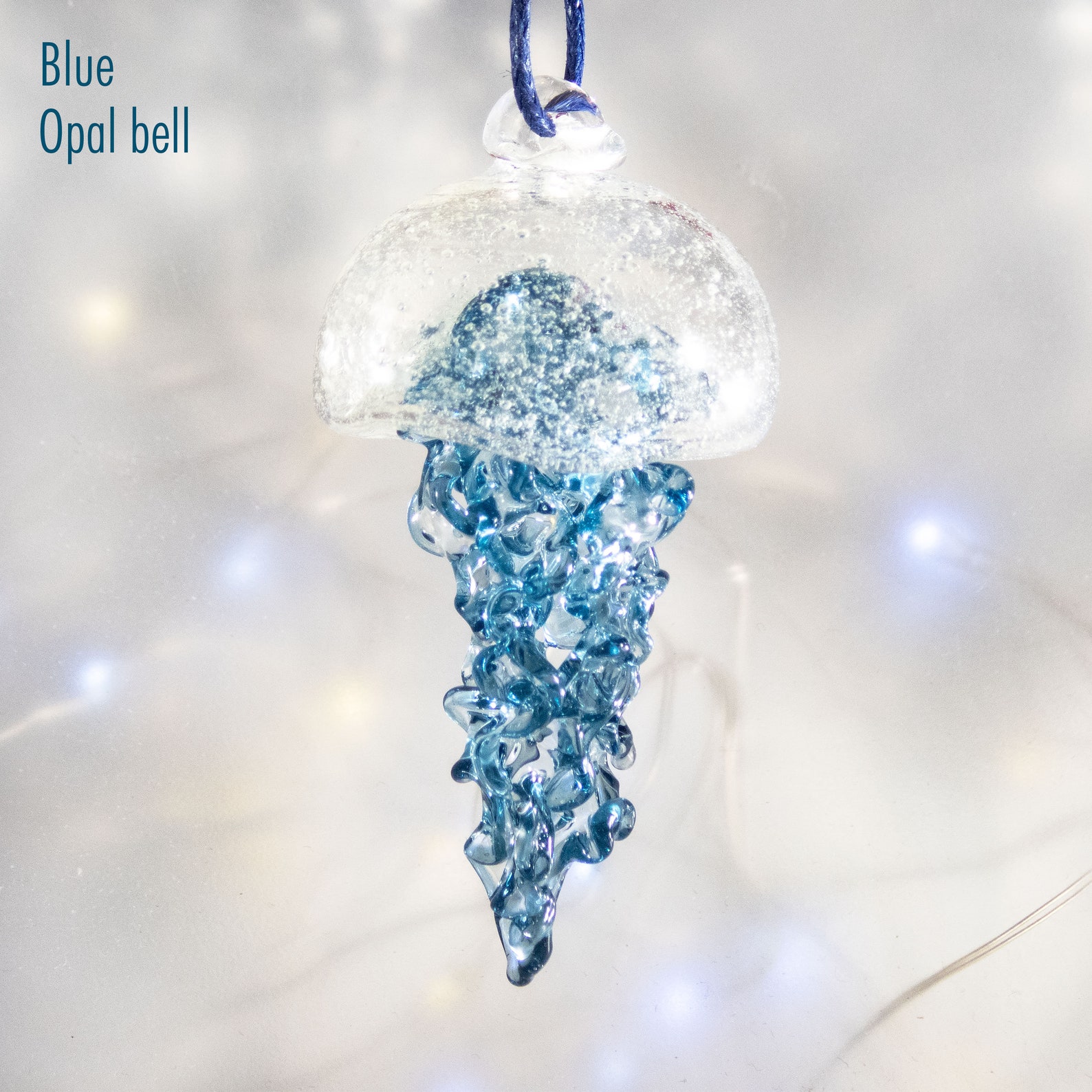 Jellyfish Christmas tree ornament Hand Blown glass Etsy