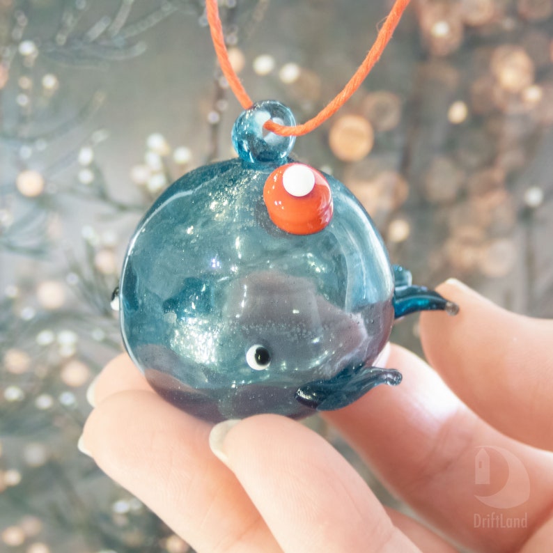 Hand Blown glass Wave \u2022 Christmas tree ornament \u2022 Ocean Art glass Nautical Decoration