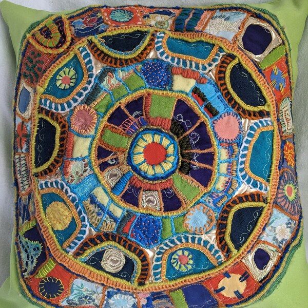 Embroidered Cushion Cover, Cushion Covers – 40cm x 40cm, (16inch x 16inch) Pillow Cover,