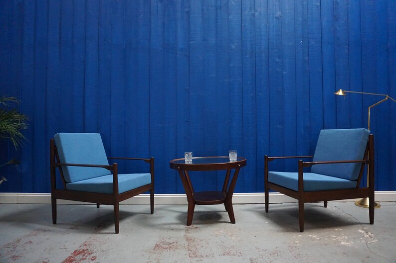 Mid Century Modern Danish Armchairs From 1960 1 Of 2 Etsy