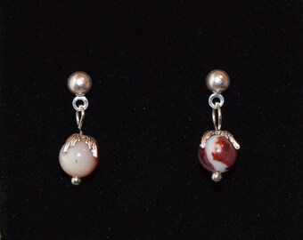 Australian Mookaite Vintage Flower Earrings