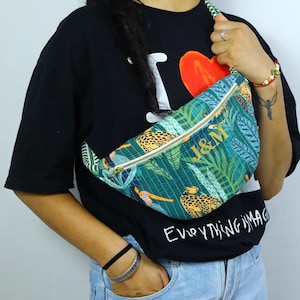 Handmade Quilted Cotton Fanny Pack: Travel Hip Bag, Fair Trade