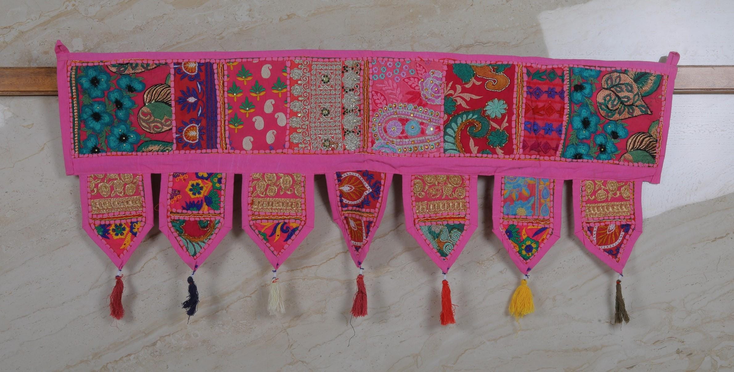 Valance de porte suspendue Designer brodé Toran Bandhanwar Tenture