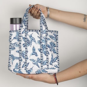 Mini sac à lunch en coton matelassé Authentique cadeau de style vacances pour enfants pour unisexe, enfants, pique-nique Sacs pratiques Beau cadeau pour enfant