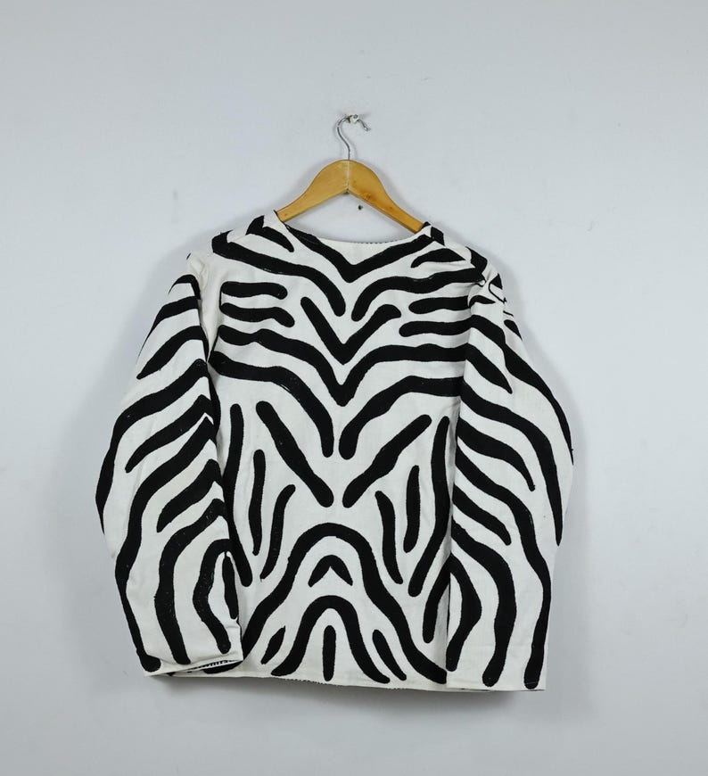Hand Embroidered Suzani Jacket: Pink Floral Cotton Short Coat Black White jacket