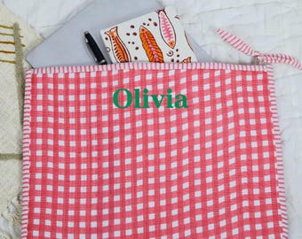 Quilted Cotton Laptop Sleeve: Handmade Padded MacBook Case