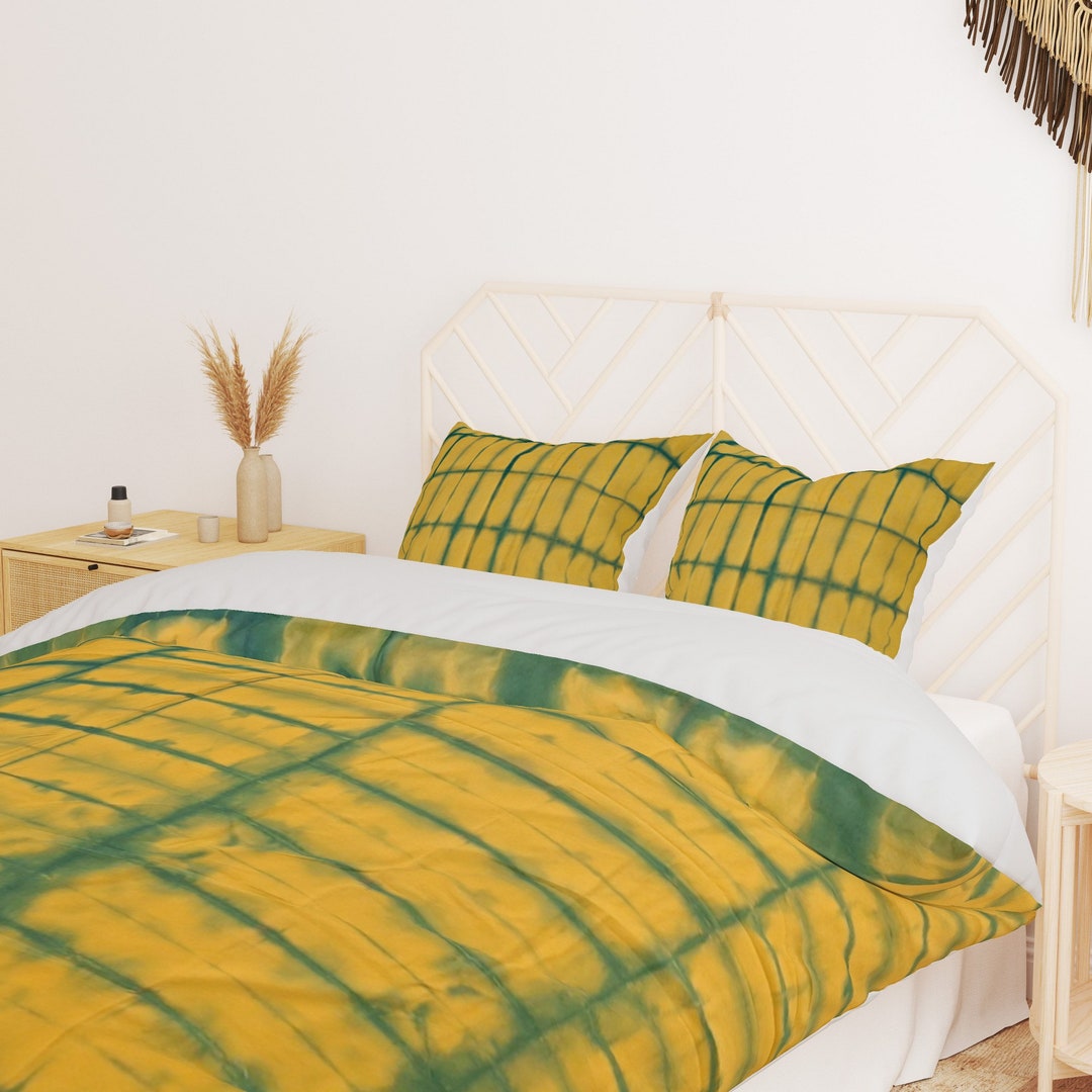 Artisanal Shibori Double Bed Doona Cover Set Soft and Etsy