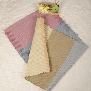 Multicolored Handloomed Organic Cotton Yoga Mat – Workout Essential Cotton Yoga Mat / Sweat & Slip Resistant Yoga Mat Rug Easy Living Mats