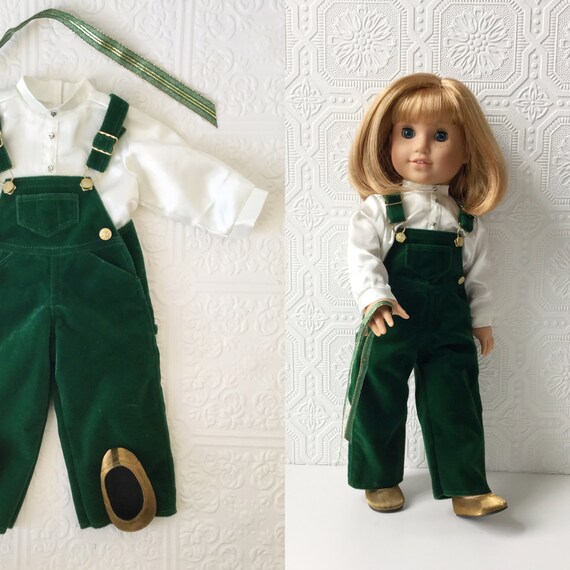 green velvet overalls