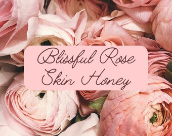 Blissful Rose Skin Honey - Limited Edition Mother's Day Exclusive - Ethically Harvested Wild Rose Facial Honey Mask - Local Raw Honey Glow