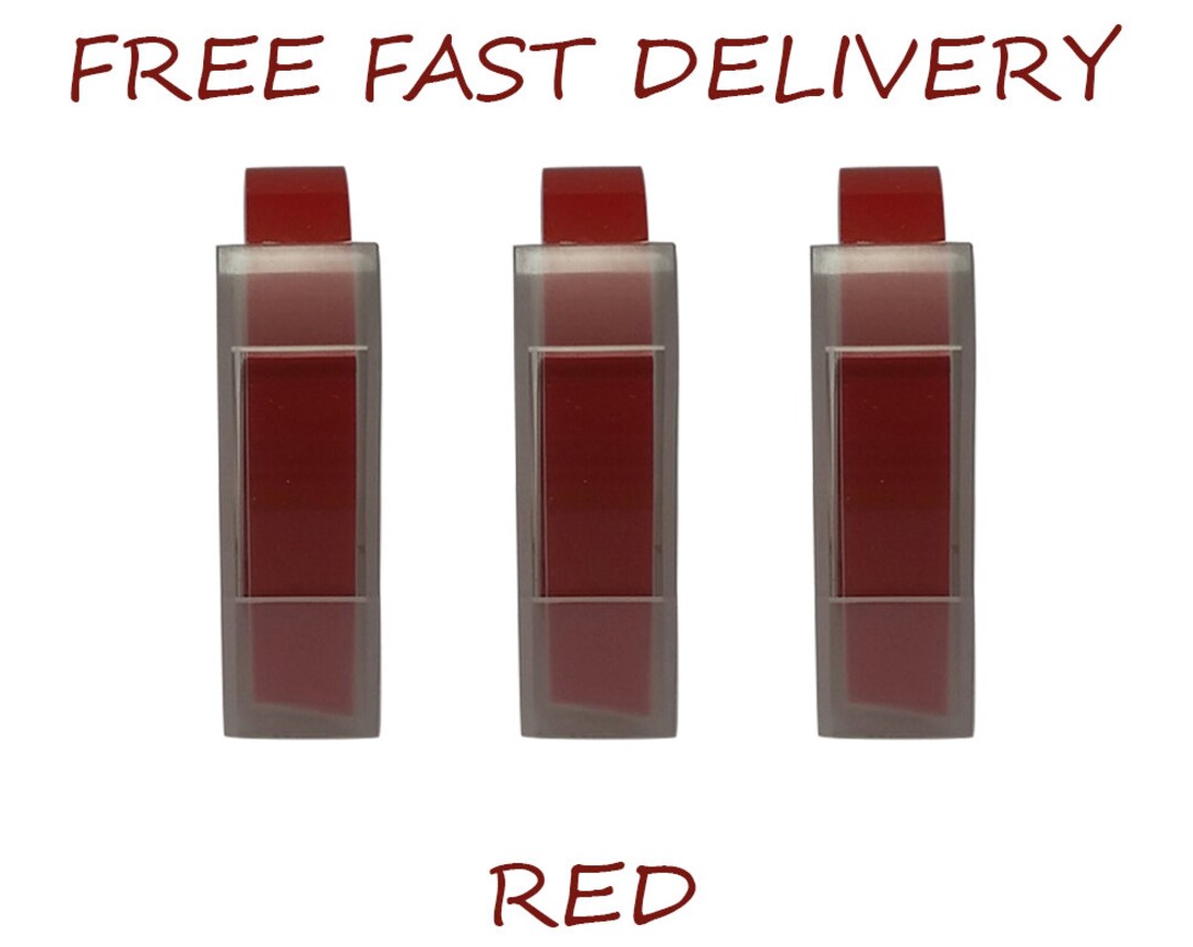 3 Rolls of Motex Red 9mm X 3m Embossing Tape Gun Refills Etsy UK