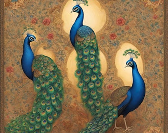 Vintage Mughal Art Designs and Portraits - Etsy