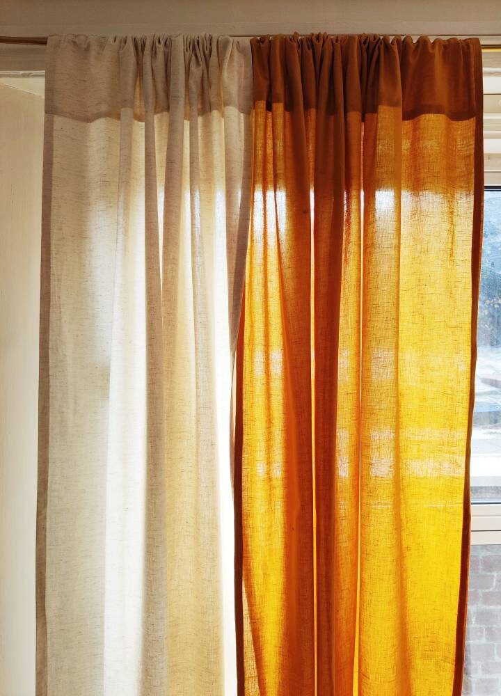 Custom Made Curtain and Sheer Panels / Curtains for Living Etsy