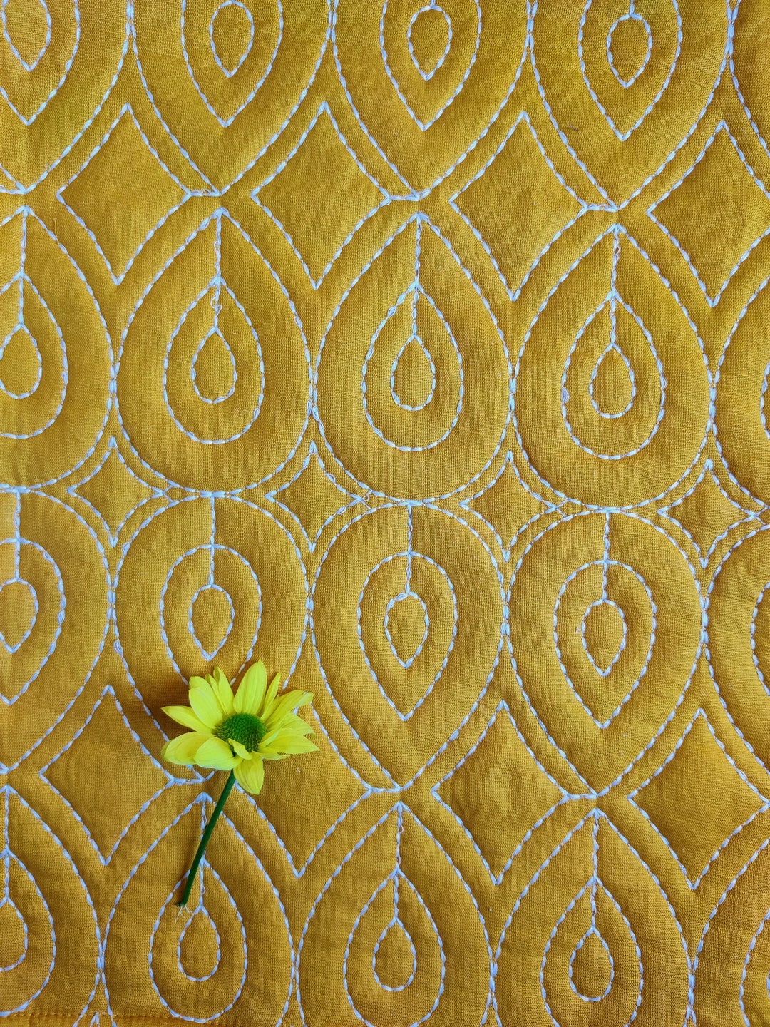 Morocco Embroidered Cotton Duvet Cover or Quilt in Yellow & Etsy