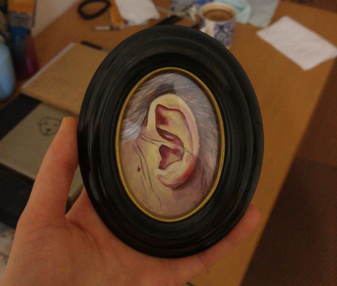 Original Painting ear Study Etsy