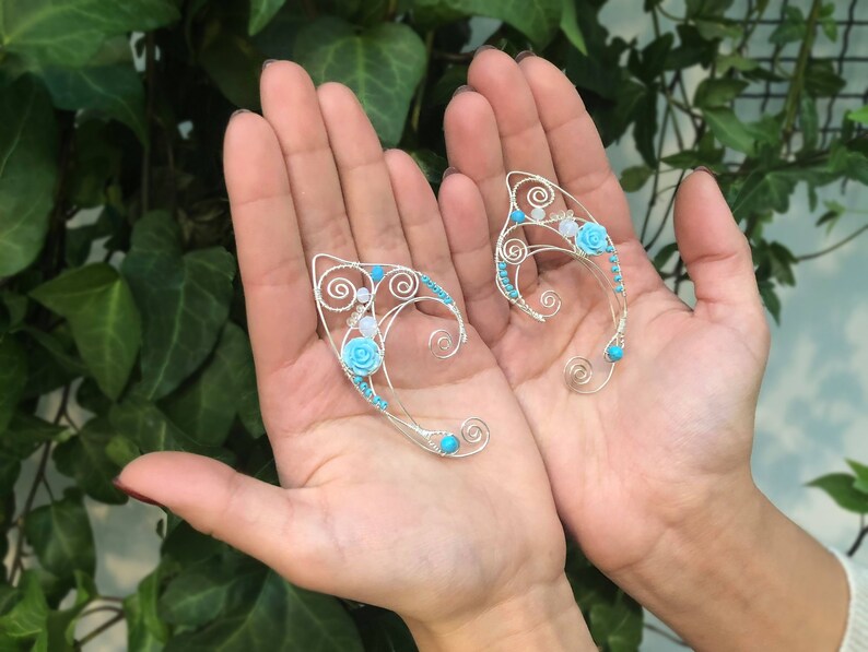 Elven Ear Cuff no piercing Elf ear cuff earrings Fairy Elf Ears for Fantasy Wedding Lotr larp Costume