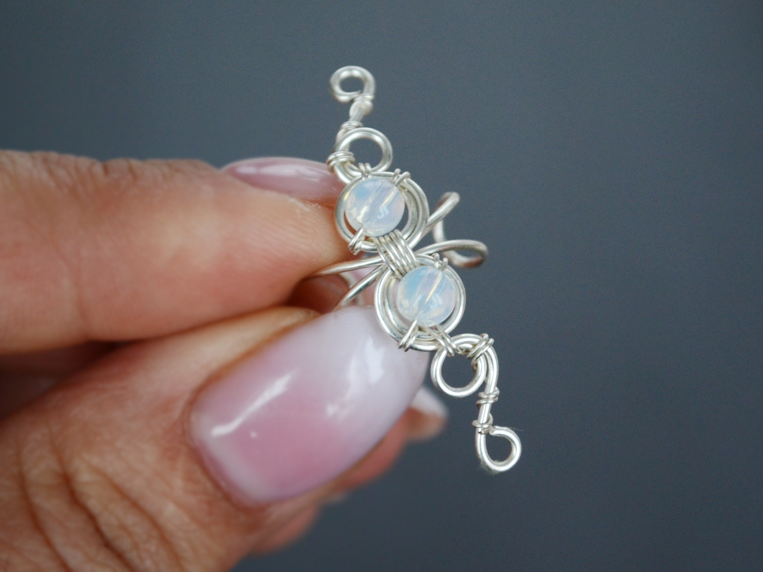 Moonstone Fake cuff earrings Ear cuffs no piercing Fake Etsy