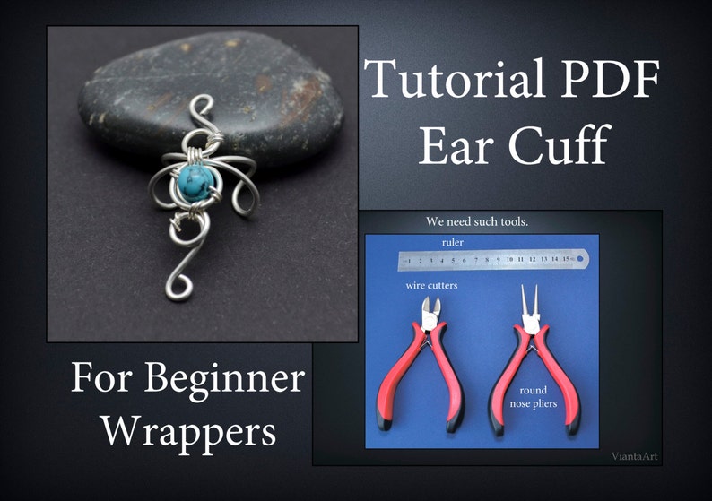 Tutorial ear cuff PDF Wire wrap tutorial Wire Wrapped Etsy