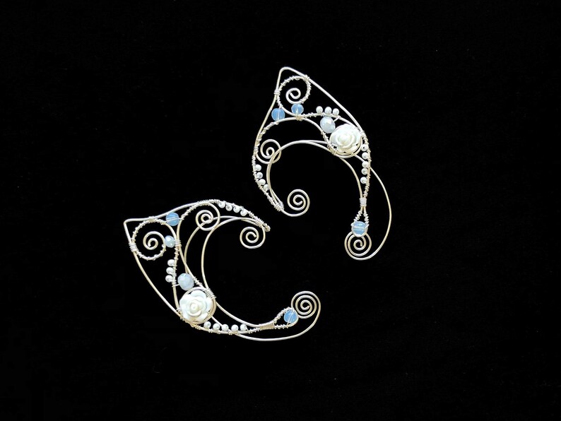 Elven Ear Cuff no piercing Elf ear cuff earrings Fairy Elf Ears for Fantasy Wedding Lotr larp Costume