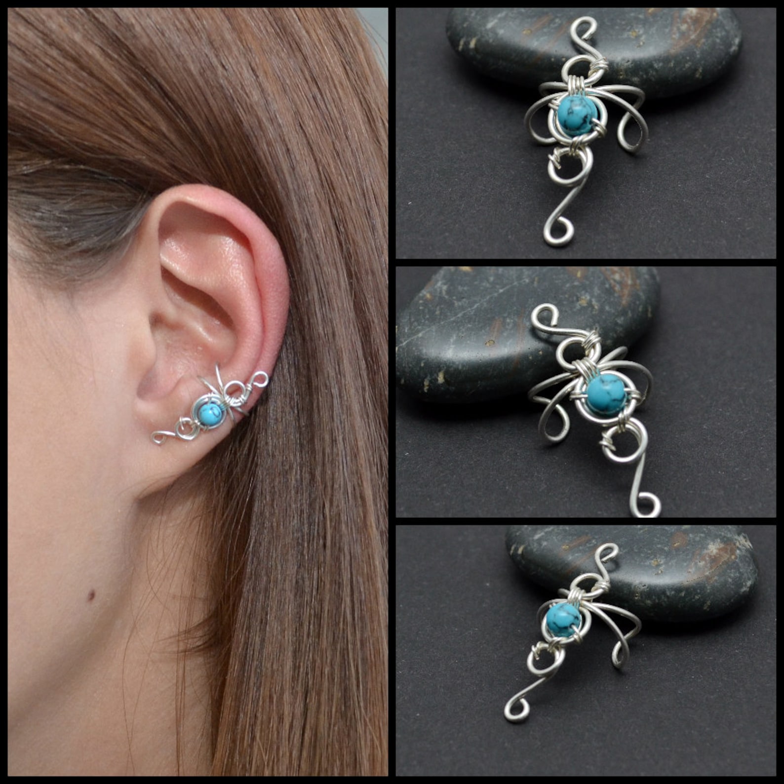 Tutorial ear cuff PDF Wire wrap tutorial Wire Wrapped Etsy