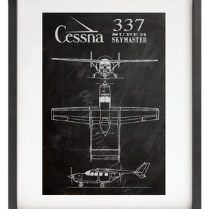 Cessna C337 Super Skymaster Blueprint Digital File 11&quot;x14&quot;