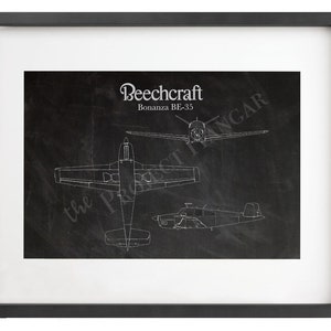 BE35 Beechcraft Bonanza V Tail Blueprint Digital File 11&quot;x14&quot;