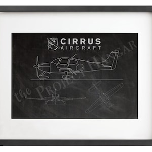 Cirrus Aircraft Blueprint Digital File 11&quot;x14&quot;